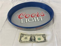 Coors Light Beer Adv. Metal Serving Tray