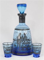 Blue Venetian Decanter & Shots