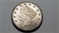 1887 Liberty V Nickel Uncirculated Rare