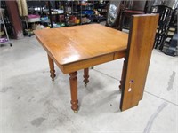 Solid Wood, Square Dining Table on Brass Casters