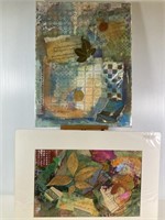 2 Mixed Medium & Collages by Solomon