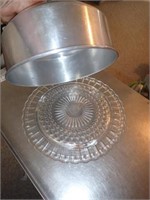 Vintage Cake Saver w/Aluminum Dome