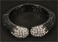 JOAN BOISE "KISS" PAVE CRYSTAL BANGLE BRACELET