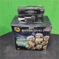 Fogging Skull Pile With Fog Machine - Retails $169