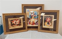 SET OF THREE BEAUTIFUL FRAMED  - SIGNED AND