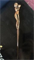Bronze lady letter opener 9 inches long