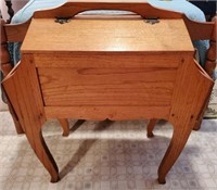 Vintage Pine Wood Sewing Supplies Box
