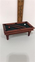 Collectible Wooden pool table 3.5” x 6.5” and