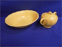 (2) Pieces Of Yellow Petal Ware