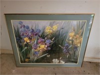 Large Decorative Framed Floral Print