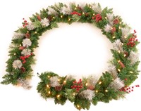 Amaoasis 9FT Christmas Garland Prelit with 50 Ligh