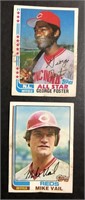 LOT OF (2) 1982 TOPPS MLB BASEBALL TRADING CARDS