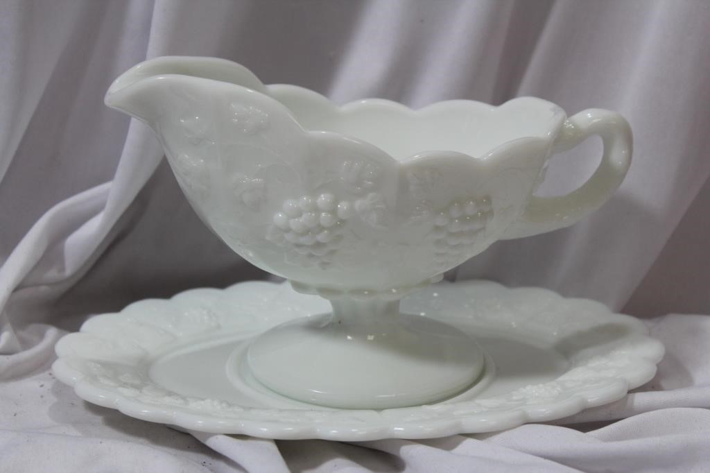 A West Moreland Company Milk Glass Gravy Bowl