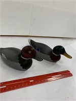 (2) Roy Smith Small Wooden Duck Decoys