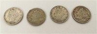 (4) Liberty Head Nickels - 1903, 1906, 1908, 1918