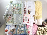 Lot of Children's Patchwork Quilts Crib Bed Skirt