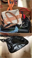 Box lot of ladies purses - leather bags, Tommy