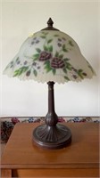 Modern Table Lamp w/glass shade. 19" high