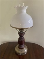 Vintage Wooden Hurricane Lamp