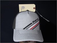 New Snap On Gray / Black Snap-Back Baseball Hat