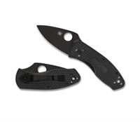 Spyderco Black Plain Ambitious Lightweight Knife