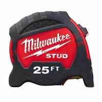 Milwaukee 25ft Tape Measures, 1 Wide, 1 Magnetic