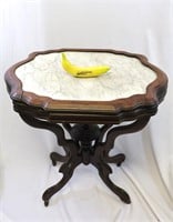 Antique Marble Topped Side Table