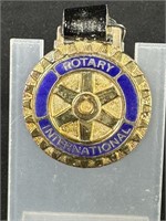 Enamel Watch FOB Rotary International