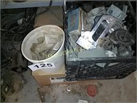 PILE - STAPLER, ELECTRIC BOXES, MISC