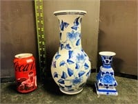 2pcs Chinoiserie Candle Stick Holder And Vase
