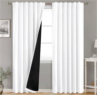 $74 2 piece white blackout curtain panels