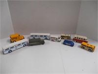 Vintage Matchbox type bus collection