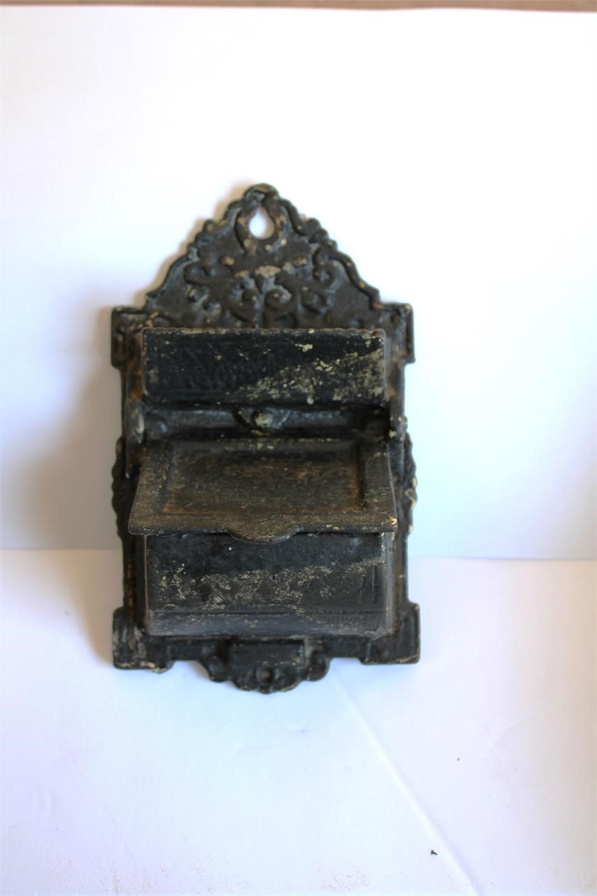 Antique Iron Match Holder