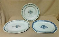 Early 19th Century French Rouen Platters.