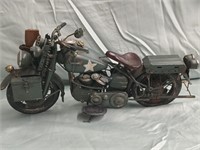 Vintage Metal Military Motorcycle  model