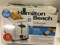 HAMILTON BEACH 2 EXTRA WIDE TOASTER/GRILLE-PAN
