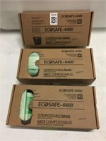 SET OF 3 ECOSAFE COMPOSTABLE BAGS