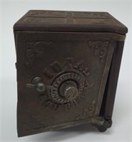 Vintage Ideal Security Cast Iron Safe Coin Bank