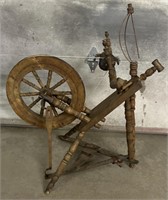 Antique Wooden Spinning Wheel