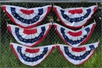 6 cotton Patriotic buntings Approx. 39inch