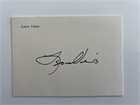 Leon Uris original signature