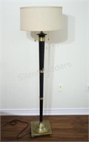 Traditional Style Black w Brushed Brass Floor Lamp