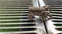 Cast iron toy tractor