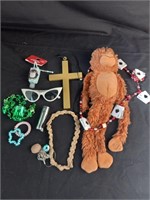 Lot of Miscellaneous Items - Monkey Doll,
