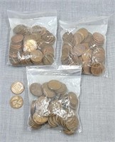 3 bags of wheat pennies.
300 m/l