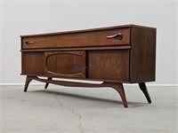 Walnut Sideboard Bar Credenza Biomorphic