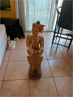 Asian wood Statue