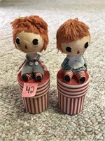 1973 Raggedy Ann & Andy Containers - 7"H