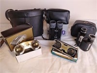 Group of Binoculars & Cases