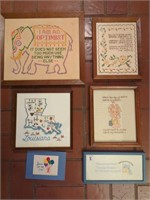 Lot of 6 cross-stitch pictures